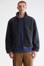 Jeremy zip-up teddy sweatshirt (252 / M / CHARCOAL) - Image 3