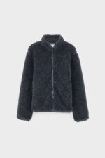 Jeremy zip-up teddy sweatshirt (252 / M / CHARCOAL) - Image 8