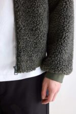 Jake zip-up teddy hoodie  (252 / M / DARK OLIVE) - Image 7