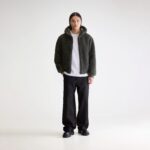 Jake zip-up teddy hoodie  (252 / M / DARK OLIVE)