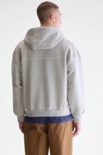 Find zipped-collar hoodie (252 / M / H. GREY) - Image 4