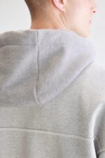 Find zipped-collar hoodie (252 / M / H. GREY) - Image 7