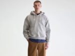 Find zipped-collar hoodie (252 / M / H. GREY)