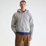 Find zipped-collar hoodie (252 / M / H. GREY)