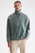 Fabro half-zip sweatshirt (252 / M / BOTTLE) - Image 2