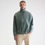 Fabro half-zip sweatshirt (252 / M / BOTTLE)