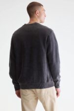 Flake crewneck sweatshirt (252 / M / BLACK) - Image 4