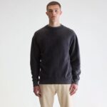 Flake crewneck sweatshirt (252 / M / BLACK)