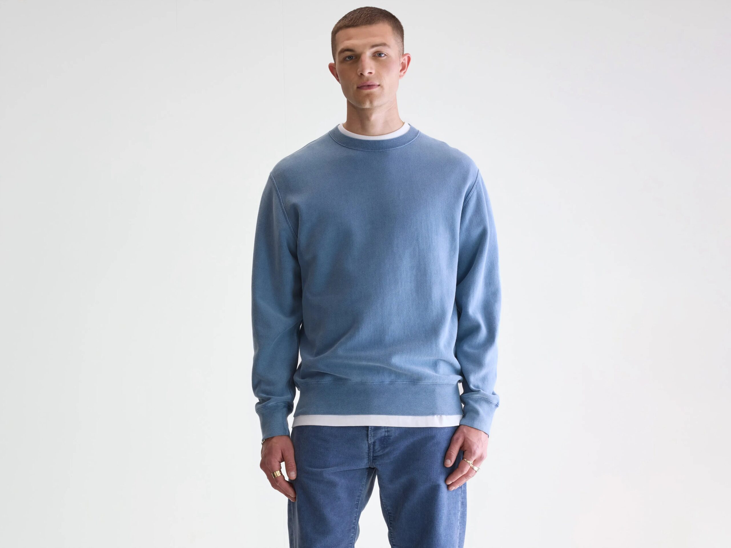BM25231520T1509-104_1_6da95605-7ccc-456c-a802-6892024e51b3.jpg Flake crewneck sweatshirt (252 / M / MORAINE) - Image 1