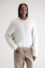 Asedi zip-up cardigan (252 / W / OYSTER) - Image 2
