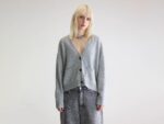 Gakkin boxy cardigan (252 / W / LIGHT GREY)