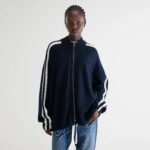 Angik zip-up cardigan (252 / W / NAVY)