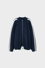 Angik zip-up cardigan (252 / W / NAVY) - Image 7