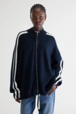 Angik zip-up cardigan (252 / W / NAVY) - Image 2